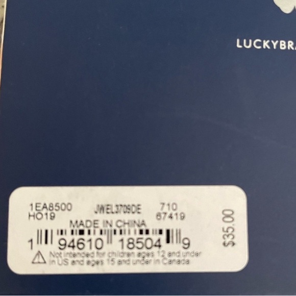 Lucky Brand Earrings - Tortoise and Gold Teardrop Design NIB - Picture 4 of 4